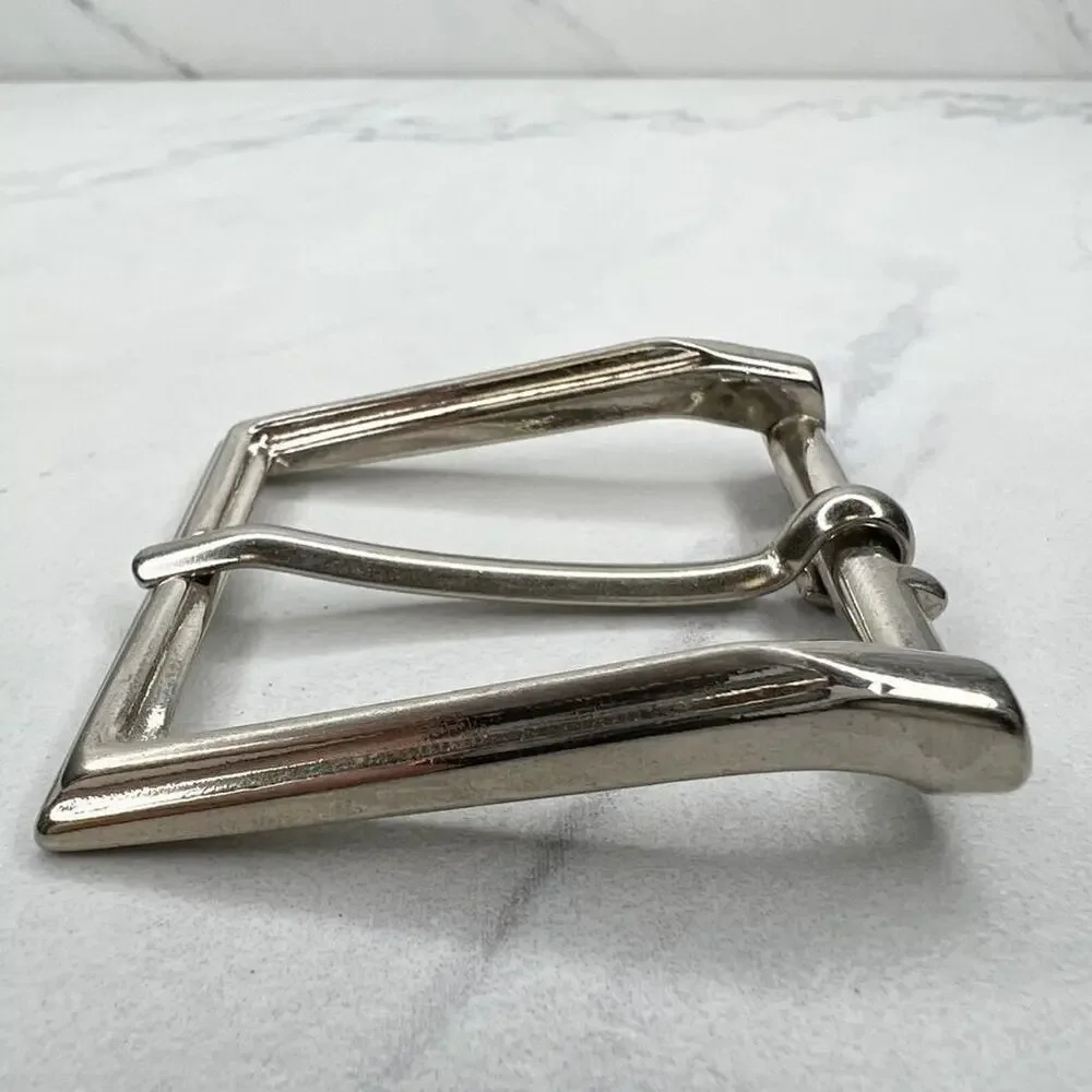 Silver Tone Simple Basic Belt Buckle